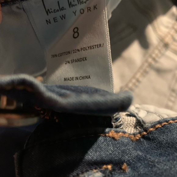 🤎SOLD🤎 NWT Nicole Miller Women’s Jean Shorts Size 8 Button and pockets - Picture 7 of 8